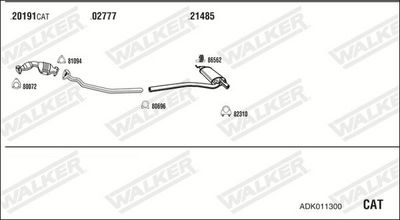 Изпускателна система WALKER ADK011300