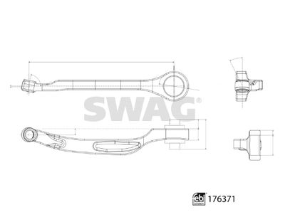 Control/Trailing Arm, wheel suspension 33 10 3498