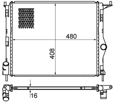 Chladič, chlazení motoru MAHLE CR 1765 000S