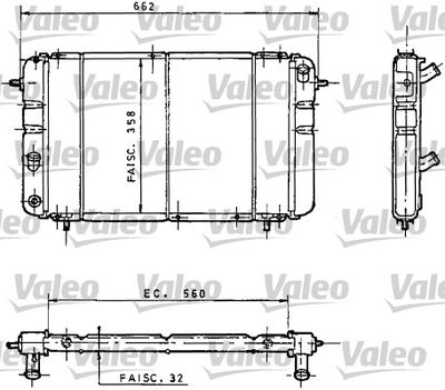 VALEO 730034 Радіатор охолодження двигуна для RENAULT (Рено)