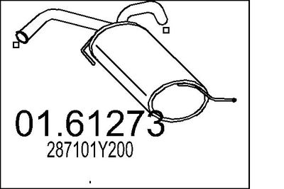 Глушитель выхлопных газов конечный MTS 01.61273 для KIA PICANTO