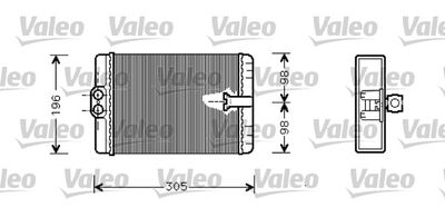 VALEO 812366 Радиатор печки  для CHRYSLER  (Крайслер Кроссфире)