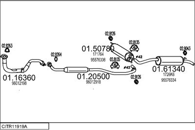 Układ wydechowy MTS CITR11919A002180