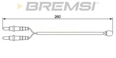 Сигнализатор, износ тормозных колодок BREMSI WI0654 для PEUGEOT 605