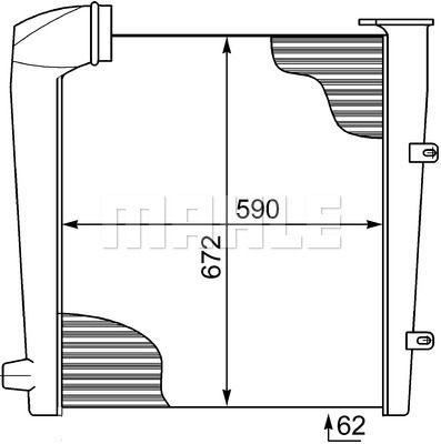 Laddluftkylare MAHLE CI 135 000P