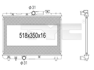 RADIATOR RACIRE MOTOR TYC 7361005