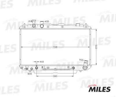 Радиатор, охлаждение двигателя MILES ACRB129
