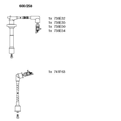 Комплект проводов зажигания BREMI 600/258 для NISSAN SERENA