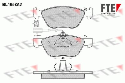 Комплект тормозных колодок, дисковый тормоз FTE 9010274 для FIAT COUPE