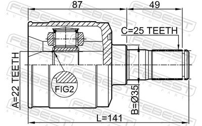 Joint Kit, drive shaft 1211-ACCMT