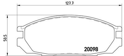Комплект тормозных колодок, дисковый тормоз BREMBO P 56 020 для NISSAN VANETTE