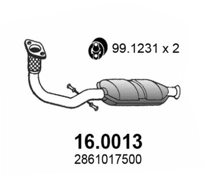 Катализатор ASSO 16.0013 для HYUNDAI MATRIX