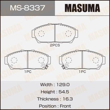 Комплект тормозных колодок MASUMA MS-8337 для HONDA INTEGRA