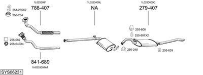 SISTEM DE ESAPAMENT BOSAL SYS06231