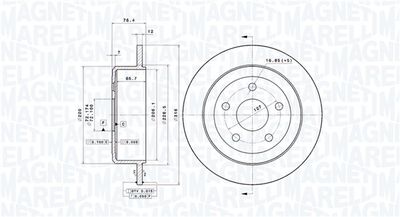 спирачен диск MAGNETI MARELLI 360406171001