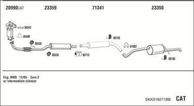 Układ wydechowy WALKER SKK019271BB