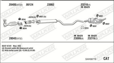 Изпускателна система WALKER SAH08776
