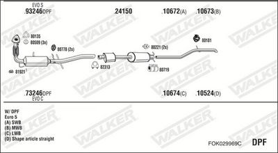 Изпускателна система WALKER FOK029969C