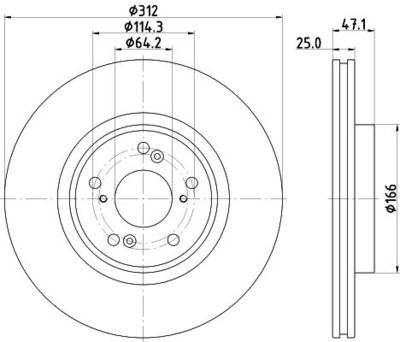 NISSHINBO ND8051K Тормозные диски  для HONDA CR-V (Хонда Кр-в)