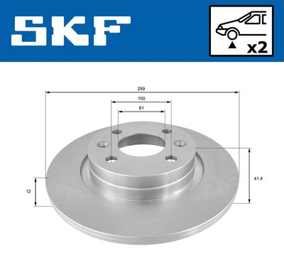 Brake Disc VKBD 80025 S2