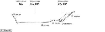 Изпускателна система BOSAL SYS06220