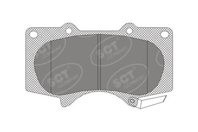 Комплект тормозных колодок, дисковый тормоз SCT - MANNOL SP 328 PR для MITSUBISHI PAJERO