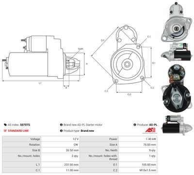 STARTER AS-PL S0707S 4