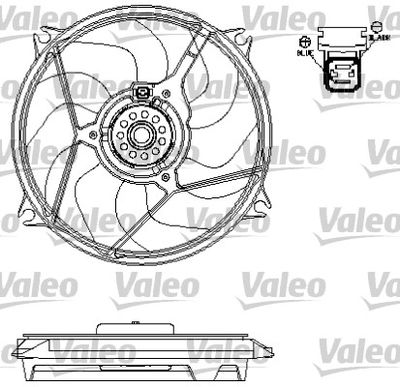 VALEO 696135 Вентилятор системи охолодження двигуна для CITROËN (Ситроен)