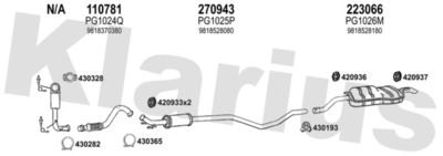 Układ wydechowy KLARIUS 631845E