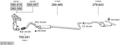 Układ wydechowy BOSAL SYS13531