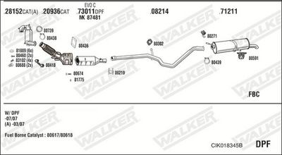 Изпускателна система WALKER CIK018345B