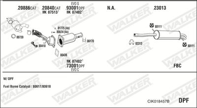 Układ wydechowy WALKER CIK018457B