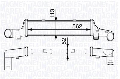 MAGNETI MARELLI 351319202180 Интеркулер  для MERCEDES-BENZ E-CLASS (W210) E 200 Kompressor (210.045)