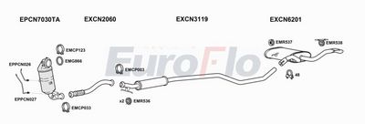 Układ wydechowy EUROFLO CNC4ST126005D