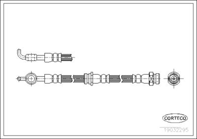 CORTECO 19032295 Тормозной шланг  для MAZDA 626 III Hatchback (GD) 2.0 16V