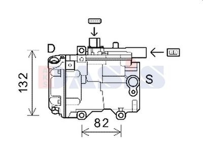 Компрессор, кондиционер AKS DASIS 852872N для LEXUS CT