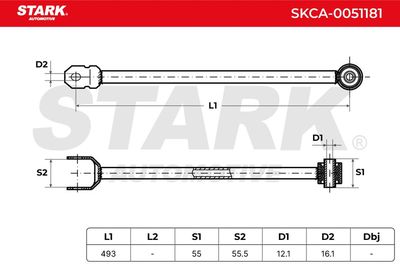 носач, окачване на колелата STARK SKCA-0051181