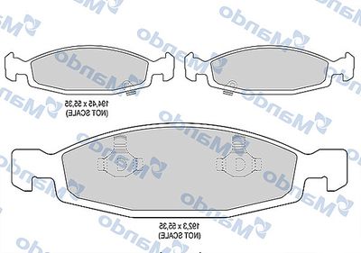 MANDO MBF015576 Тормозные колодки и сигнализаторы для IVECO TRAKKER AD 260T41 W, AD 380T41 W, AT 260T41 W, AT 380T41 W