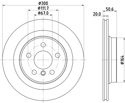 Тормозной диск HELLA 8DD 355 122-631 для BMW X2