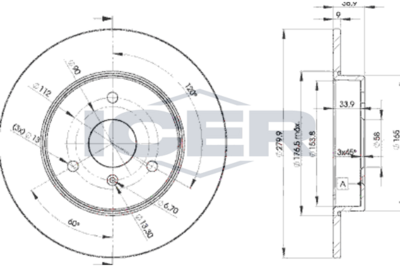 спирачен диск ICER 78BD4341-2
