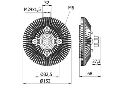 Koppeling, radiateurventilator - CFC77000S - MAHLE