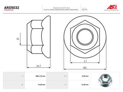 Komplet za popravak, alternator AS-PL AS ARS9032