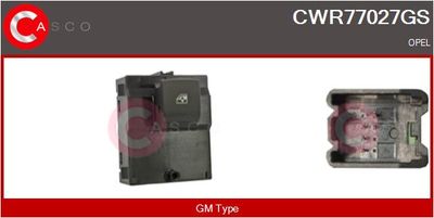 Выключатель, стеклолодъемник CASCO CWR77027GS для OPEL ADAM