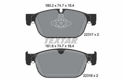 Комплект тормозных колодок, дисковый тормоз TEXTAR 2231701 для VOLVO S90
