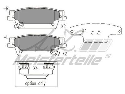 комплект спирачно феродо, дискови спирачки A.Z. Meisterteile AZMT-44-022-2109
