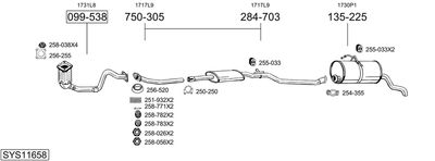 Układ wydechowy BOSAL SYS11658