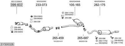Изпускателна система BOSAL SYS00328