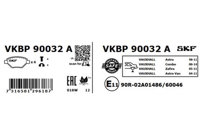 SET PLACUTE FRANA FRANA DISC SKF VKBP90032A 6