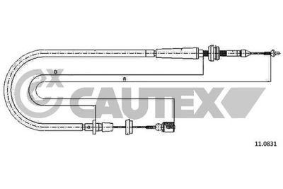 Тросик газа CAUTEX 468229 для VW SHARAN