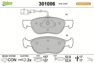 SET PLACUTE FRANA FRANA DISC VALEO 301006